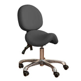 Ergonomic Saddle Stool with Backrest