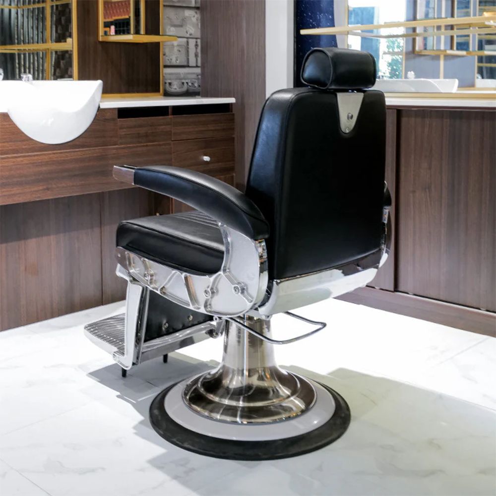 H.Master ® Vintage Barber Chair Reclining Chair with Adjustable Backrest - GreenLife - Barber Chair