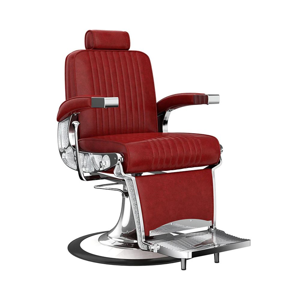 H.Master ® Vintage Barber Chair Reclining Chair with Adjustable Backrest - GreenLife - Barber Chair