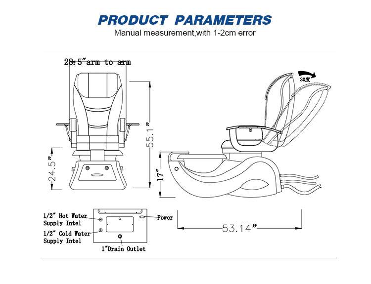 Luxury Spa Pedicure Chair S813 - GreenLife - Pedicure chair