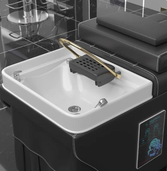 Premium Thai Shampoo Bed – Ceramic Head Basin, wood Frame, with Steam Function & Bonus Water Pump - GreenLife - Shampoo Unit