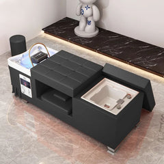 Premium Thai Shampoo Bed – Ceramic Head Basin, wood Frame, with Steam Function & Bonus Water Pump - GreenLife - Shampoo Unit