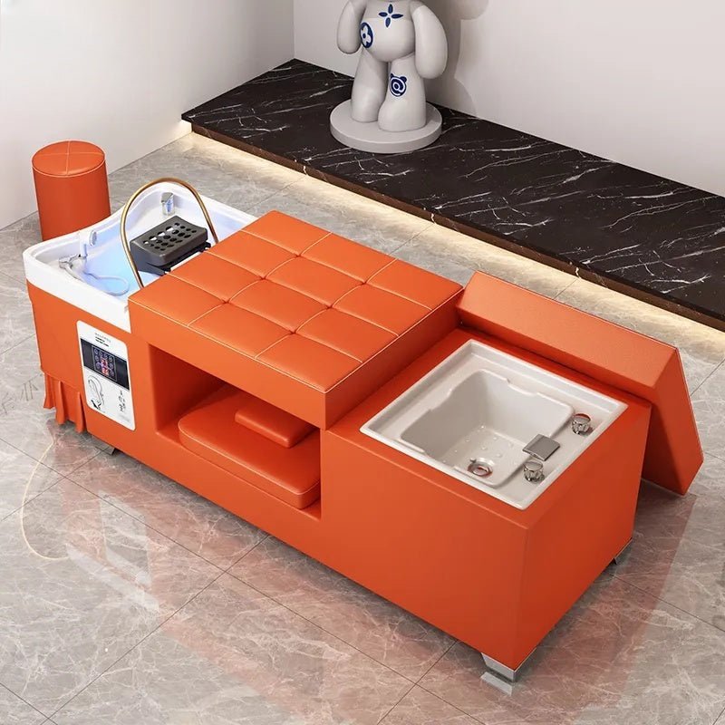 Greenlife Thai Head Spa Sink Backwash Shampoo Bed with foot Basin - GreenLife - Shampoo Unit