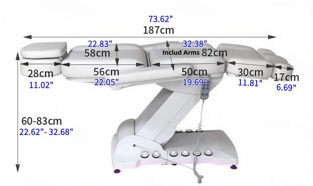 Greenlife Lina 3 - Motor Electric Spa Chair "with hand remote" or "add build - in Foot Control" or "add bed heating" - GreenLife - Electric Beauty Bed
