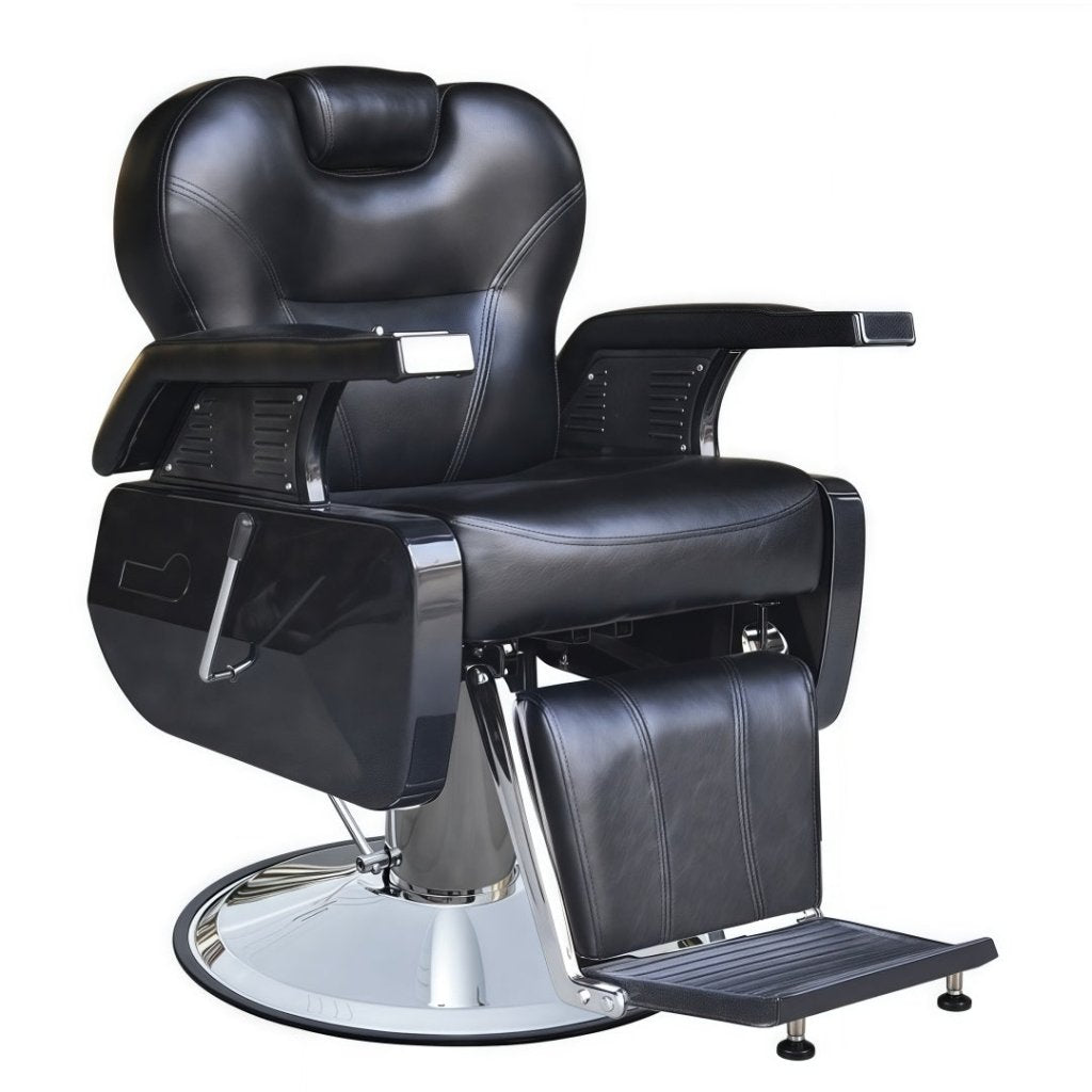 SalonLand Classic Barber chair for hair salons – reclinable, rotatable, and height adjustable - GreenLife - Barber Chair