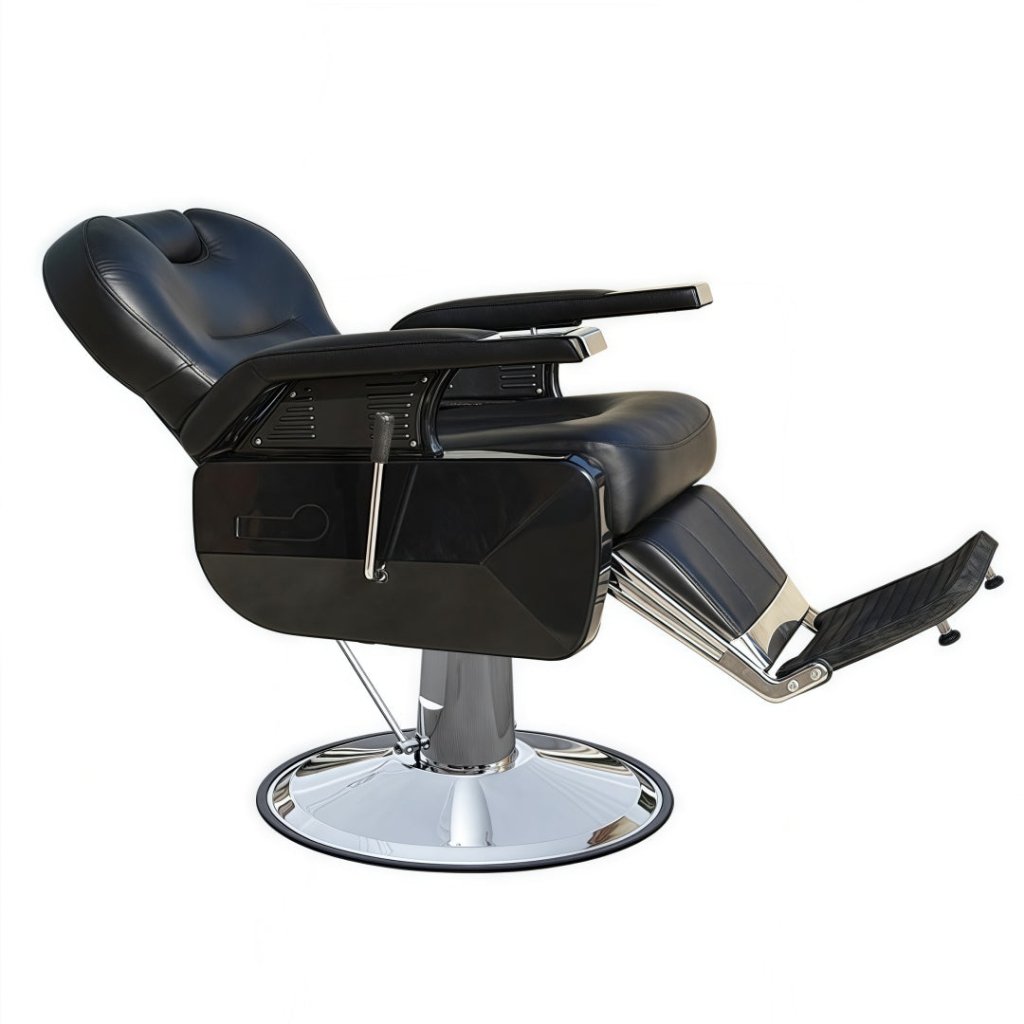 SalonLand Classic Barber chair for hair salons – reclinable, rotatable, and height adjustable - GreenLife - Barber Chair