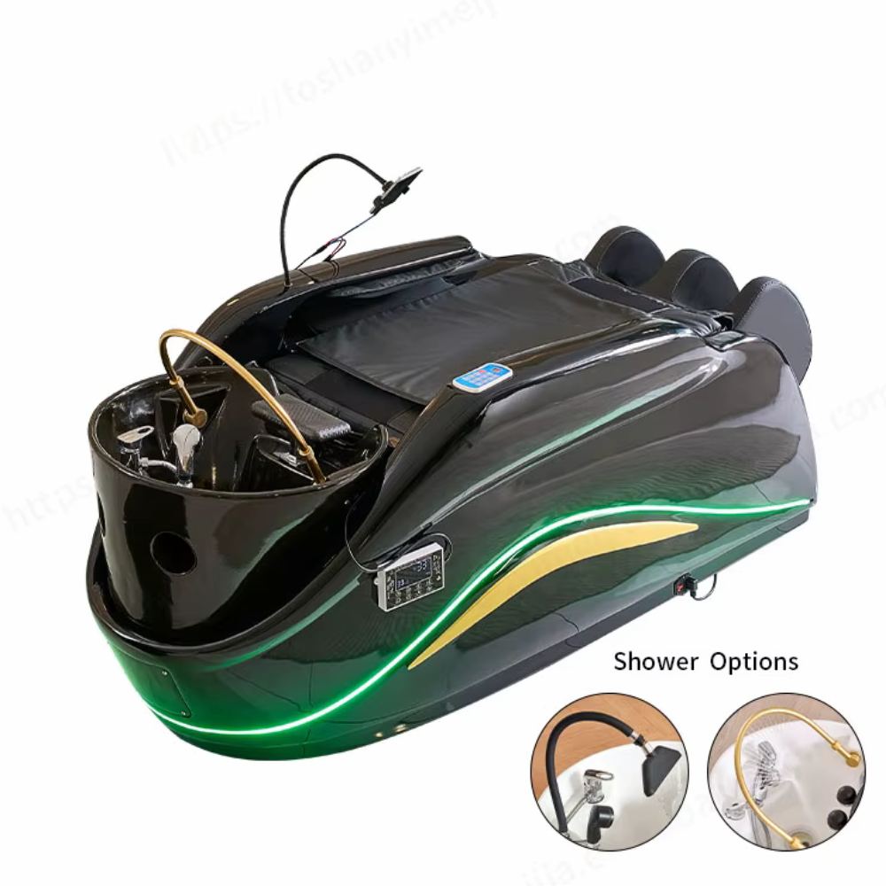 Luxury Electric Head Therapy Thai SPA and Shampoo Bed with Massage Function - GreenLife - Shampoo Unit