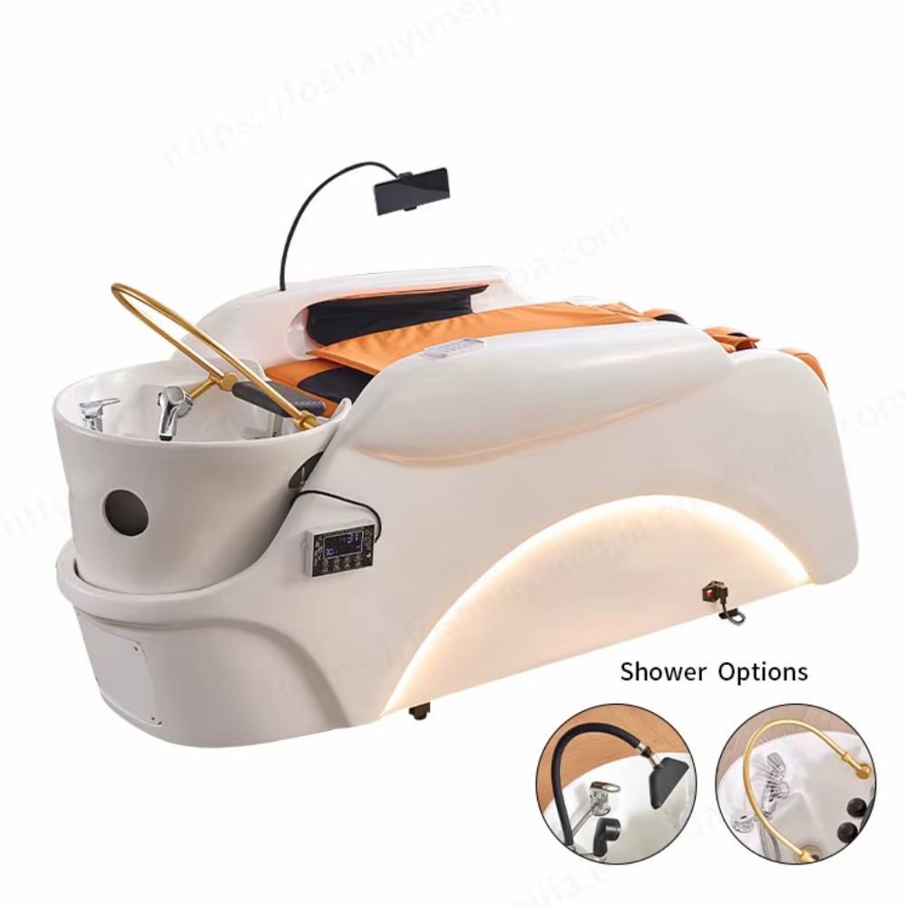 Luxury Electric Head Therapy Thai SPA and Shampoo Bed with Massage Function - GreenLife - Shampoo Unit