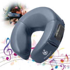 MusicMaster Crescent Round High Fidelity Sound Face Cushion - Bluetooth Music Headrest - Black - GreenLife - Accessories
