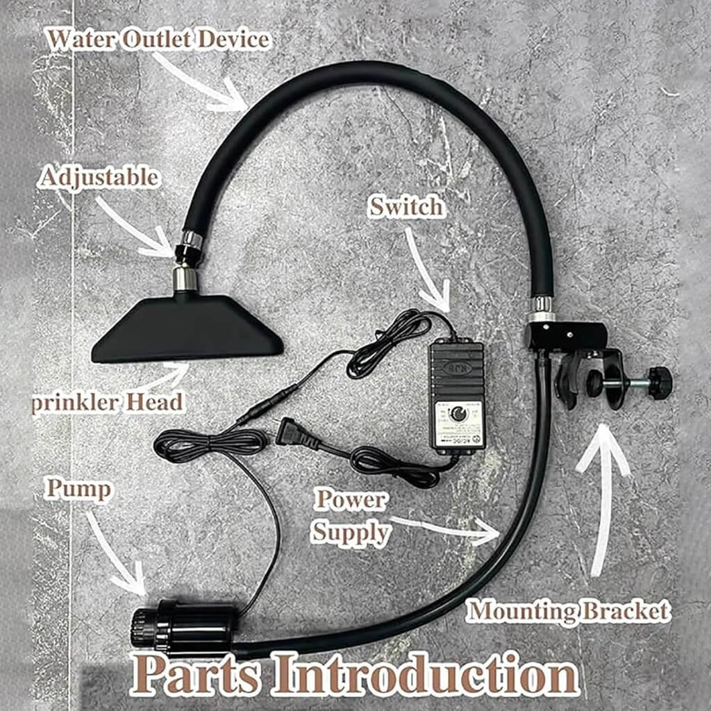 Waterfall Water Circulation System, Shampoo Bed Accessories Head Spa Equipment with Pump 360° Adjustable Water Circulation Frame for headspa - GreenLife - Shampoo Unit