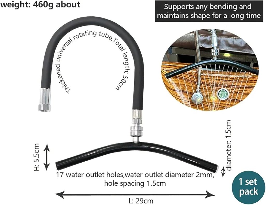 Head Spa Equipment Frame, Shower with 60cm Hose, Water Outlet Can Rotate 360° for Shampoo Sink or Bed - GreenLife - Shampoo Unit
