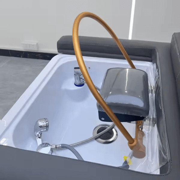 SalonLand Shampoo bed for Salon Head Spa Equipment Lifting backrest hair back wash with Water Circulation Shampoo Bed - GreenLife - Shampoo Unit