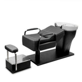 SalonLand Unit semi - reclining Bed Ceramic deep basin for hair Back wash - GreenLife - Shampoo Unit