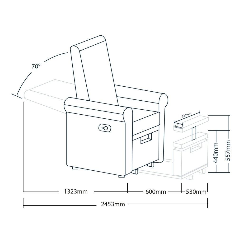 Silverfox Pedicure Chair 4200 - SF White (no pluming) - GreenLife - Pedicure Chair