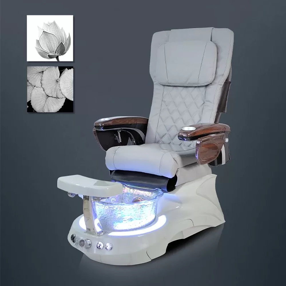 Pedicure Massage Chair with Scallop Glass Sink for Salon/Pedispa - Greenlife - Pedicure Chair
