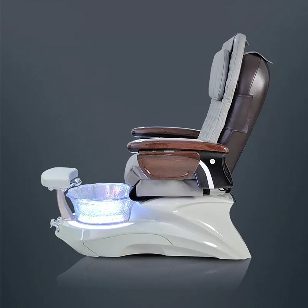 Pedicure Massage Chair with Scallop Glass Sink for Salon/Pedispa - Greenlife - Pedicure Chair