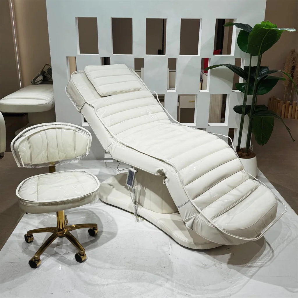 YOOCELL ® Beauty SPA Bed Kit for Eyelash Facial AG1206 (Electric bed + Chair + 2 sets Clear Covers for both) - GreenLife - Electric SPA Bed