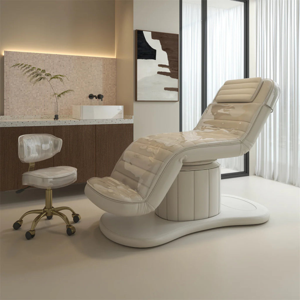 YOOCELL ® Beauty SPA Bed Kit for Eyelash Facial AG1206 (Electric bed + Chair + 2 sets Clear Covers for both) - GreenLife - Electric SPA Bed