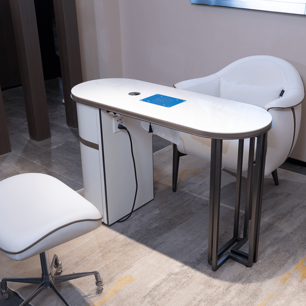 YOOCELL ® Glorall Manicure Table with Manicurist Chair and Guest Stools Chair Whole Set - GreenLife - Manicure Table