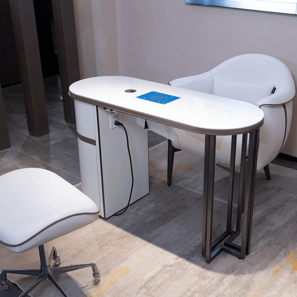 YOOCELL ® Glorall Manicure Table with Manicurist Chair and Guest Stools Chair Whole Set - GreenLife - Manicure Table