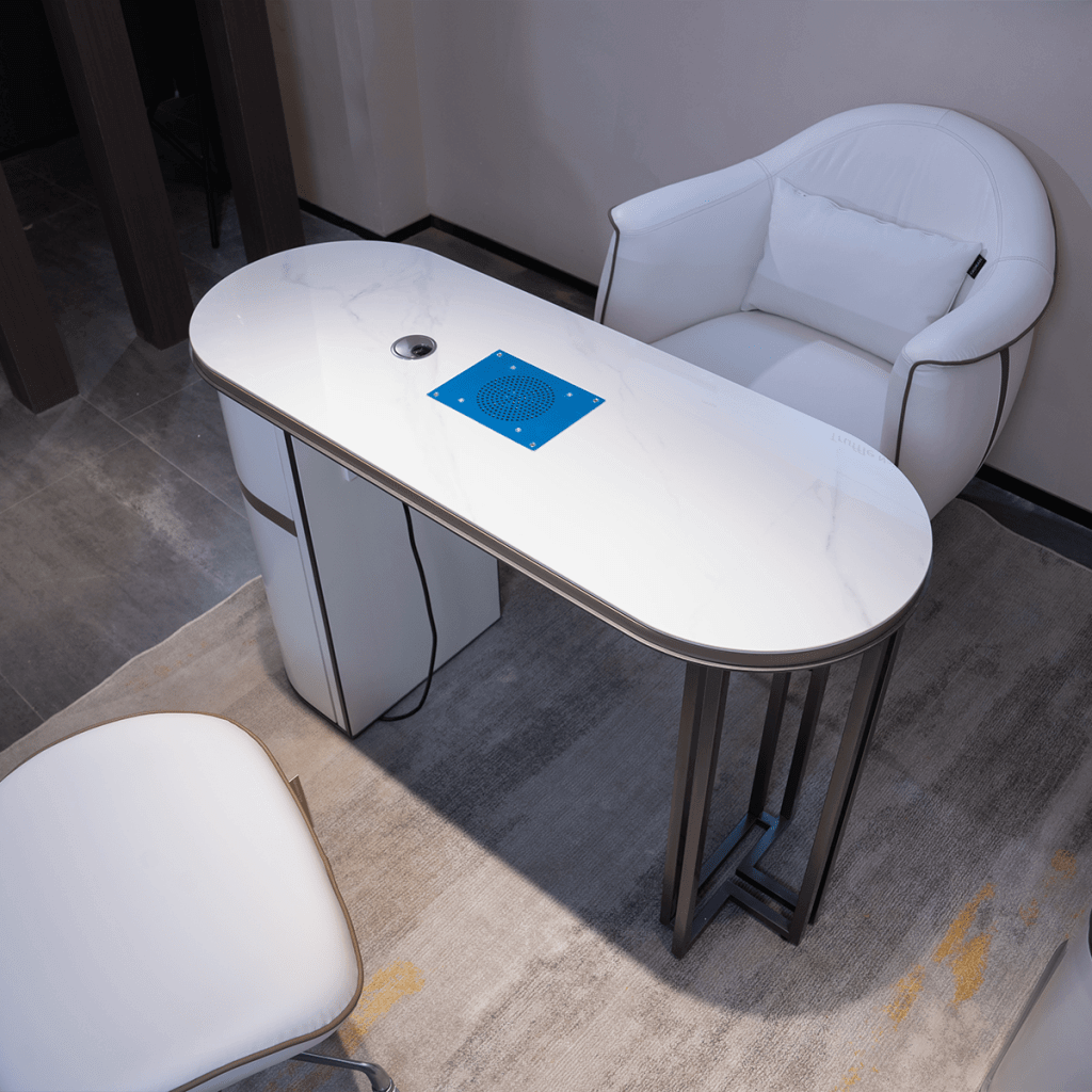 YOOCELL ® Glorall Manicure Table with Manicurist Chair and Guest Stools Chair Whole Set - GreenLife - Manicure Table