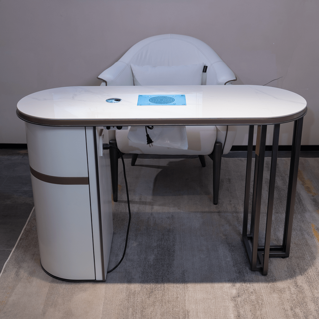 YOOCELL ® Glorall Manicure Table with Manicurist Chair and Guest Stools Chair Whole Set - GreenLife - Manicure Table