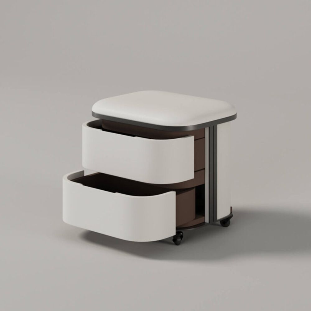 Yoocell Glorall Salon White Stools TR1006 - Greenlife - Stools