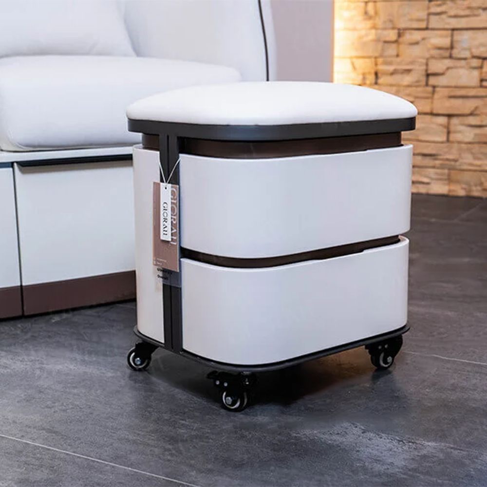 Yoocell Glorall Salon White Stools TR1006 - Greenlife - Stools