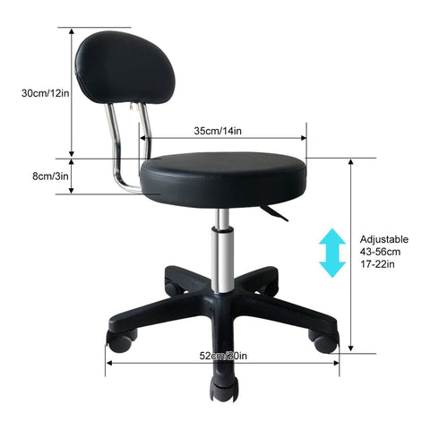 Choice Hydraulic Adjustable Height Rolling Stool - RSWB211/2 - GreenLife-103211
