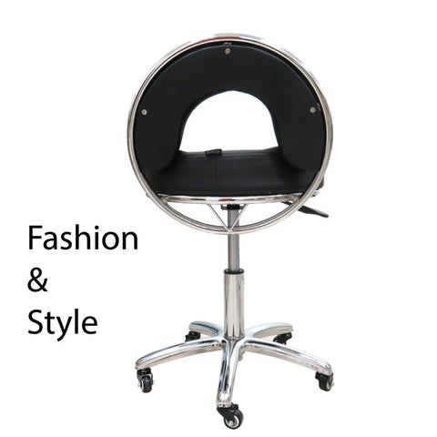 Deluxe Hydraulic Swivel Stool with Backrest - RSWB391/2/3 - GreenLife-Rolling Stool
