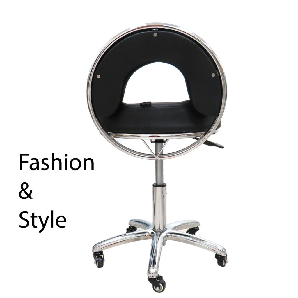 Deluxe Hydraulic Swivel Stool with Backrest - RSWB391/2/3 - GreenLife-Rolling Stool