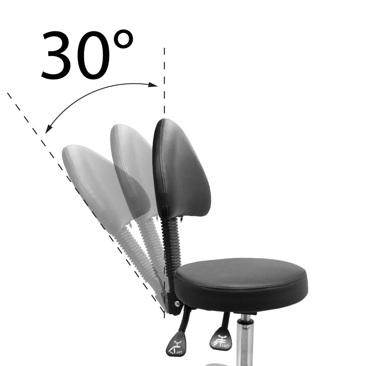 Premium Hydraulic Adjustable Height Rolling Stool - RSWB601/2 - GreenLife-Rolling Stool
