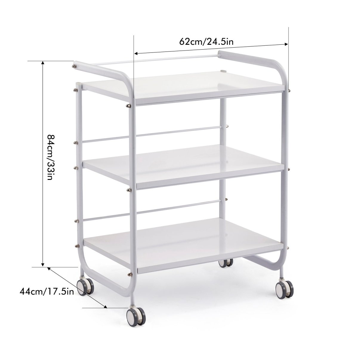 Beauty Metal Frame Three Shelves Trolley - ST421 - GreenLife-Trolley