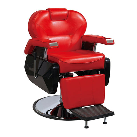 Luxury Hydraulic Recline Barber Chair FR-58041LC (Red+Black) - GreenLife-121602A