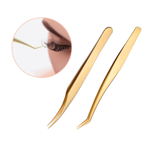 2PC Eyelash Extension Tweezer - GreenLife-201332
