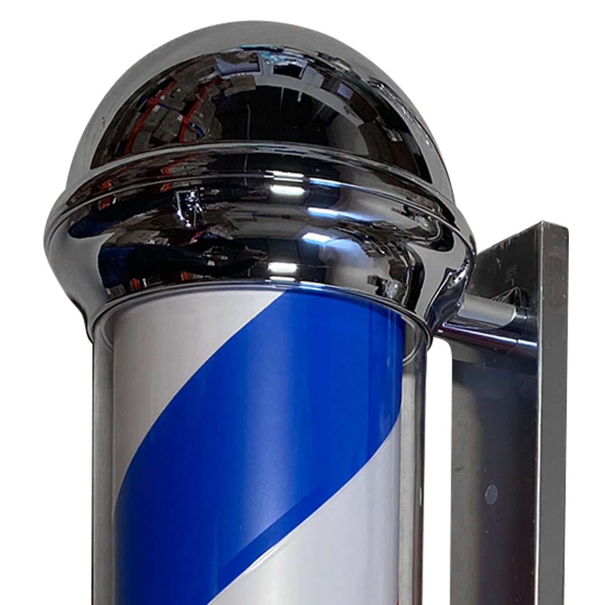 LED Blue Red Stripes Rotating Barber Shop Pole 27.6in - BP 839 - GreenLife-Barber Pole