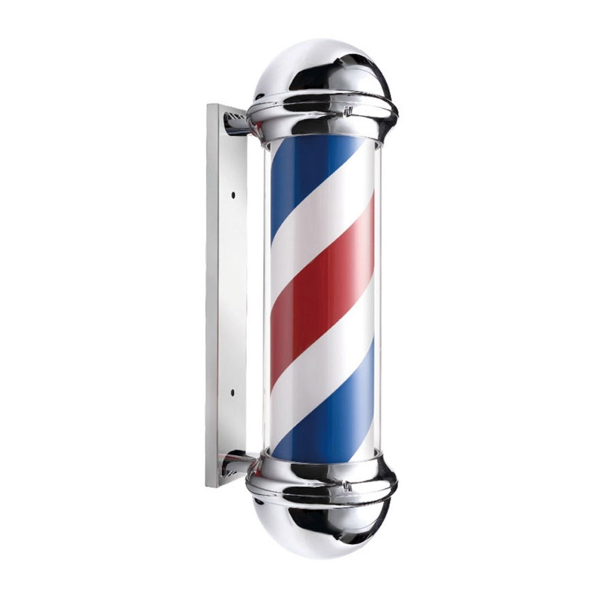 LED Blue Red Stripes Rotating Barber Shop Pole 27.6in - BP 839 - GreenLife-Barber Pole