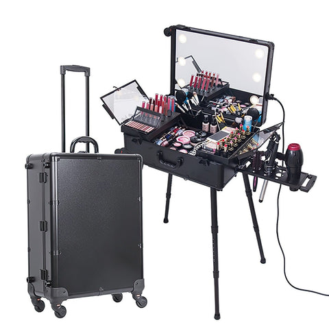 24in Makeup Case with LED Lamp and Bluetooth - GreenLife-5010166