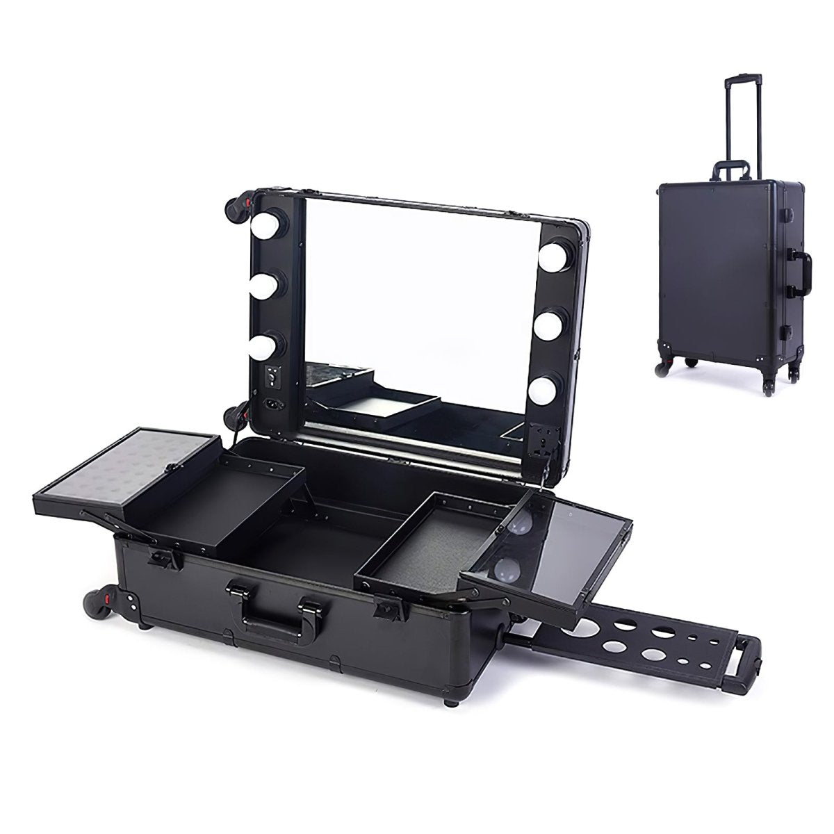 21in Makeup Case with Light Bulb - GreenLife-Beauty Supplies