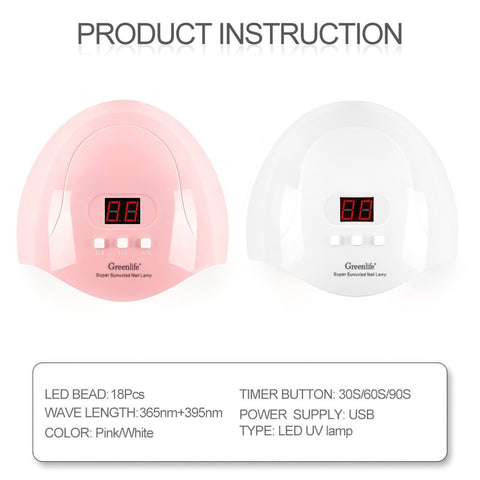 UV LED Nail Drying Lamp Sun X3 - GreenLife-Manicure Supplies
