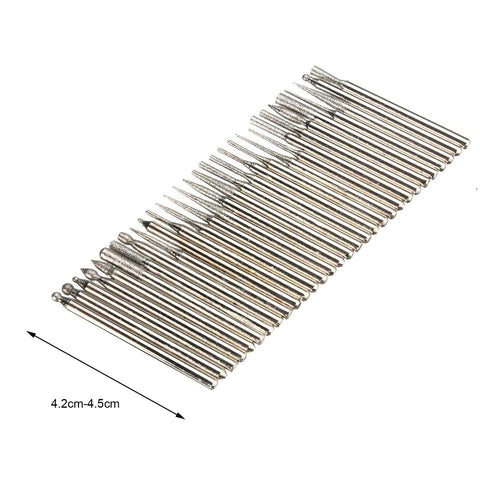 30 Pcs Nail Drill Bits Kit Carbide Rotary Burr Set - GreenLife-5020010