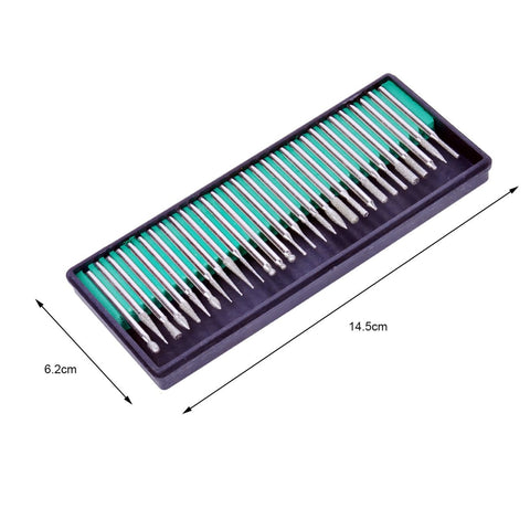 30 Pcs Nail Drill Bits Kit Carbide Rotary Burr Set - GreenLife-5020010