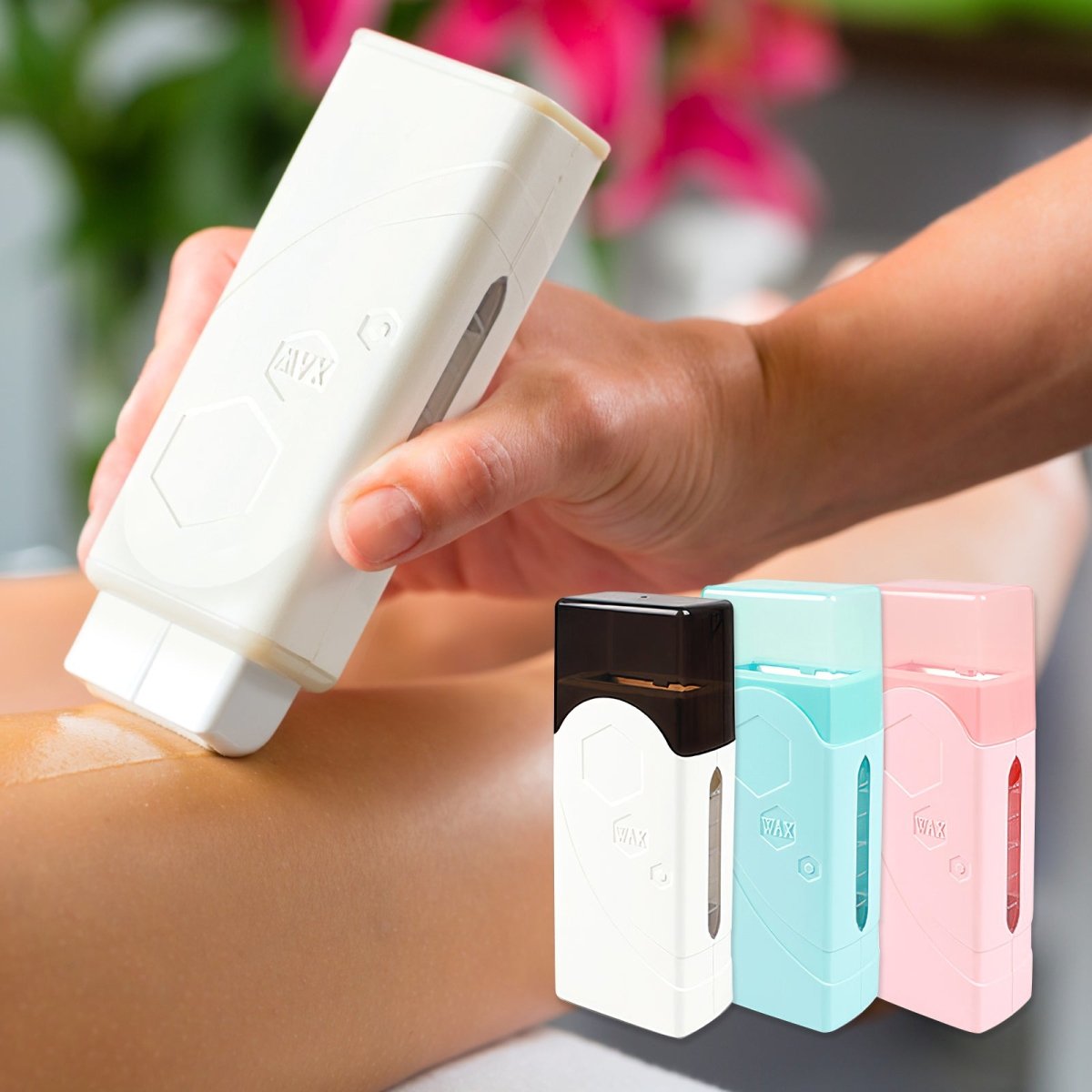 Single Handheld Depilatory Roll on Wax Heater Roller (Square Lid) - GreenLife-Wax Warmer