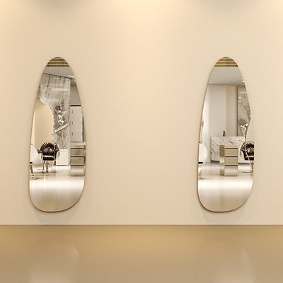 Irregular Water Drop Shape Wall-Mounted Salon Mirror with LED Lights for Hair Salon - GreenLife-