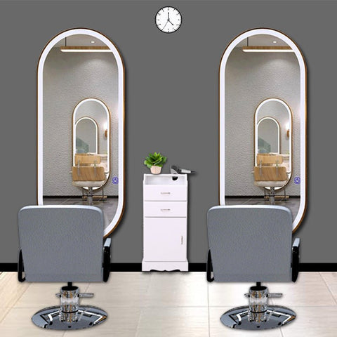 Luna Oval LED Salon Mirror - GreenLife-salon Mirror