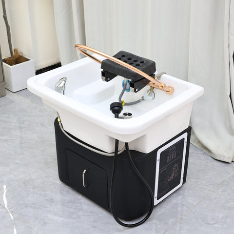 Thai Japanese Head SPA Basin set with UPC Vacuum Plumbing Hair Backwash Basin Breaker Kit - GreenLife - Shampoo Unit