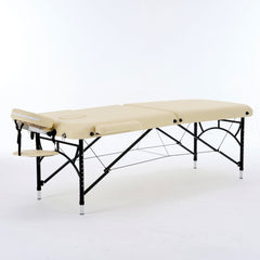 Greenlife ® master 2 Section 4'' Aluminum Portable massage table - Black / Cream MTA121 - GreenLife - Portable Massage Table