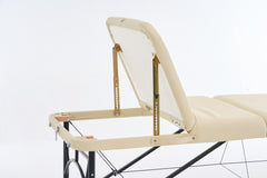 Geenlife ® master 3 - Section 4" Aluminum Portable Massage Table - Black / Cream MTA131 - GreenLife - Portable Massage Table