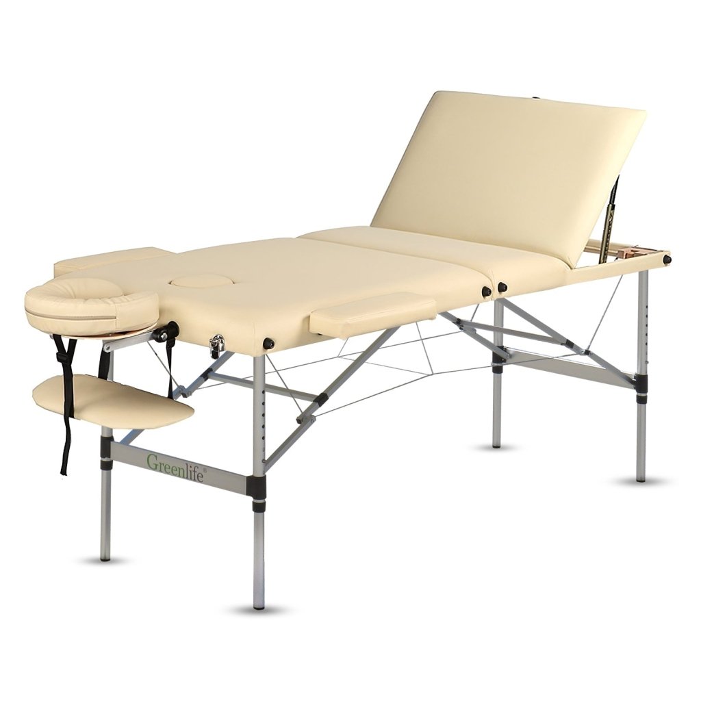 3 Section 5" Aluminum Super Stable Portable Massage Table - MTA132 - GreenLife - Portable Massage Table