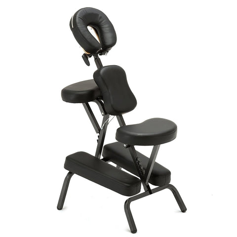 Choice Chaise de massage pliante portative en métal - Noir